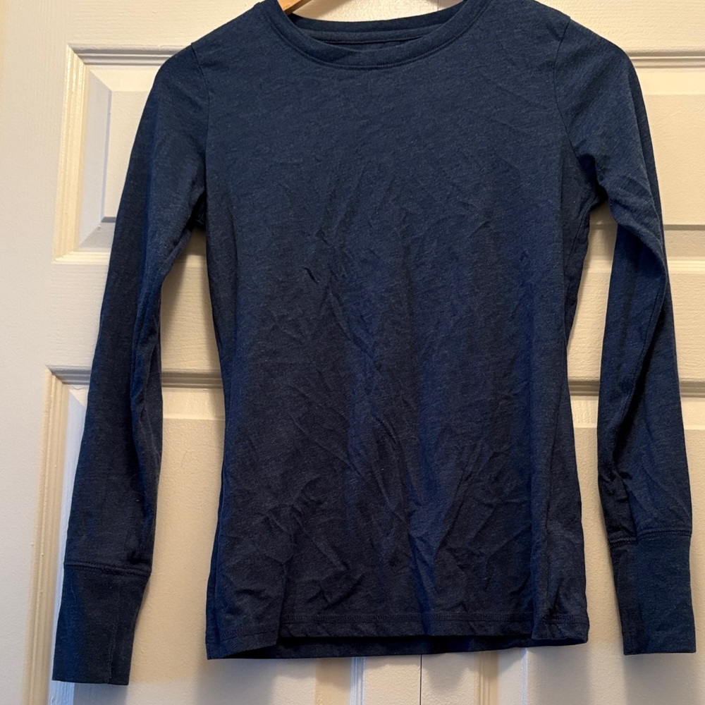 Woman’s Long Sleeve Blue Shirt